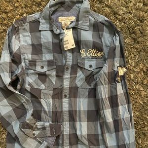 H&M L.O.G.G. Plaid long sleeve shirt